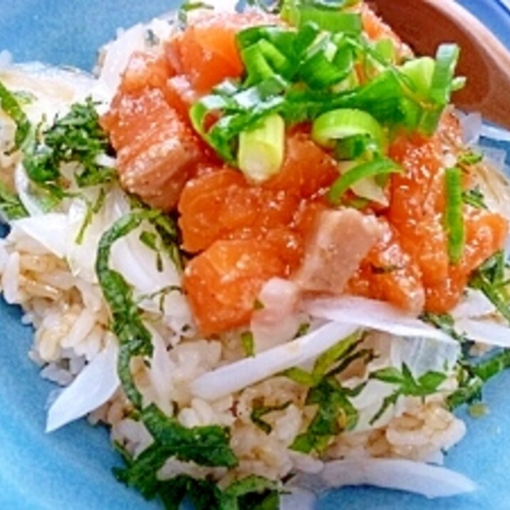 ごま油で美味しい サーモンの漬け丼 レシピ 作り方 By Megmako 楽天レシピ ごま油で美味しい サーモンの漬け丼 レシピ 作り方 By Megmako 楽天レシピ